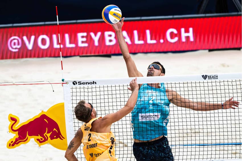Boermans/de Grootx George/André na etapa de Gstaad (foto: volleyballworld)
