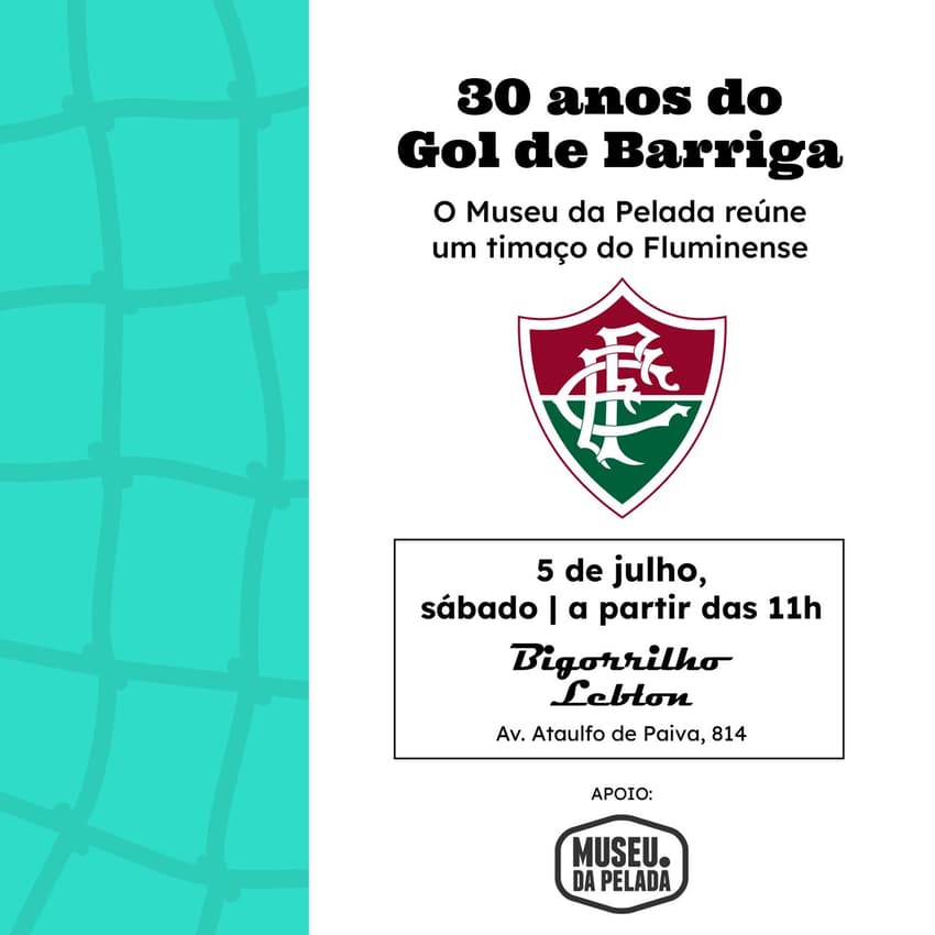 Gol de Barriga Fluminense Museu da Pelada