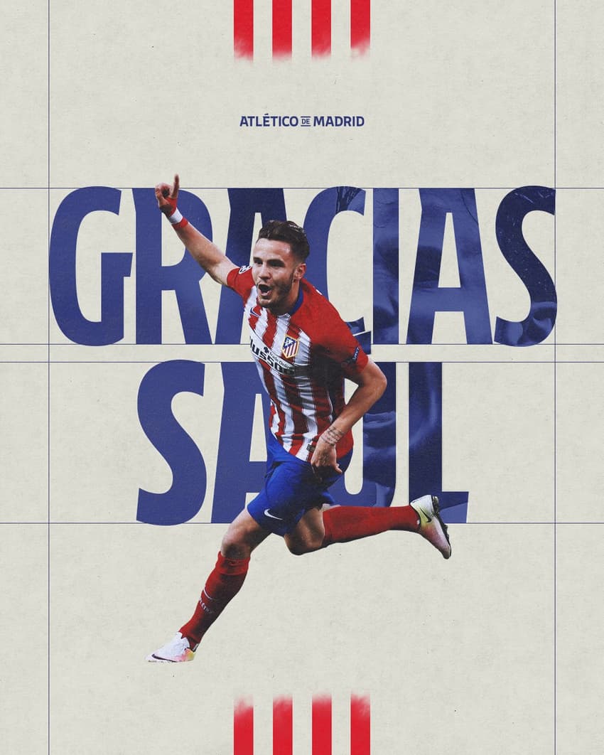 Atlético de Madrid se despede de Saúl Ñíguez