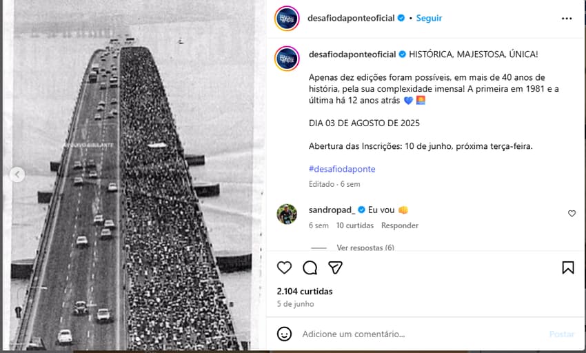 Instagram Corrida da Ponte