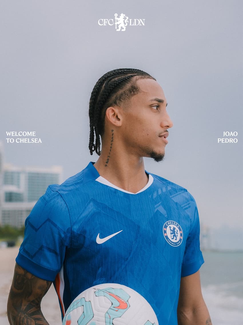 João Pedro foi anunciado pelo Chelsea nesta quarta-feira (Foto: Divulgação/Chelsea)