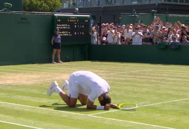 Marcelo Melo e Rafael Matos em Wimbledon (foto: Divulgação)