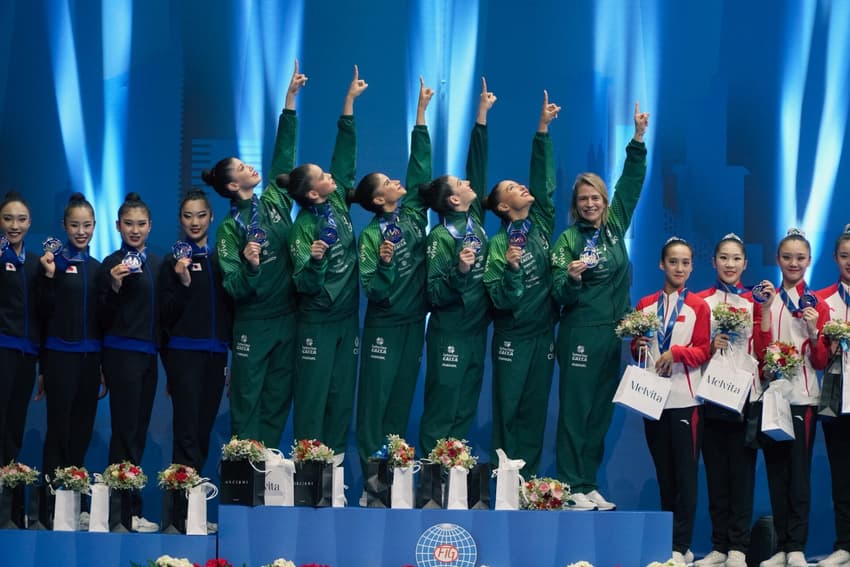 Brasil é medalha de ouro Geral na Copa do Mundo de GInástica Ritmica em Milão (foto: André Menezes/CBG)