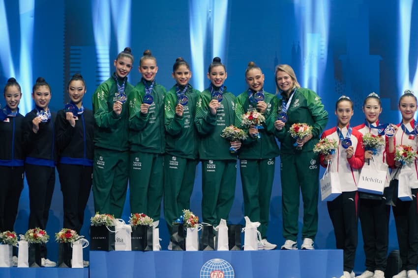 Brasil é medalha de ouro Geral na Copa do Mundo de GInástica Ritmica em Milão (foto: André Menezes/CBG)
