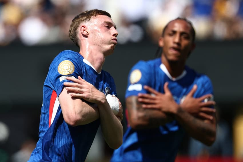 Palmer comemora gol do Chelsea sobre o PSG na final do Mundial
