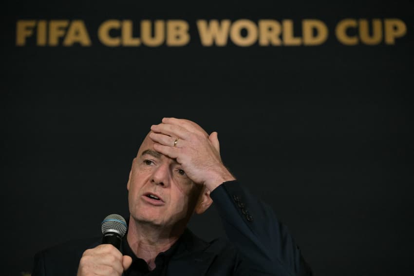 Presidente da Fifa, Gianni Infantino em coletiva durante o Mundial de Clubes