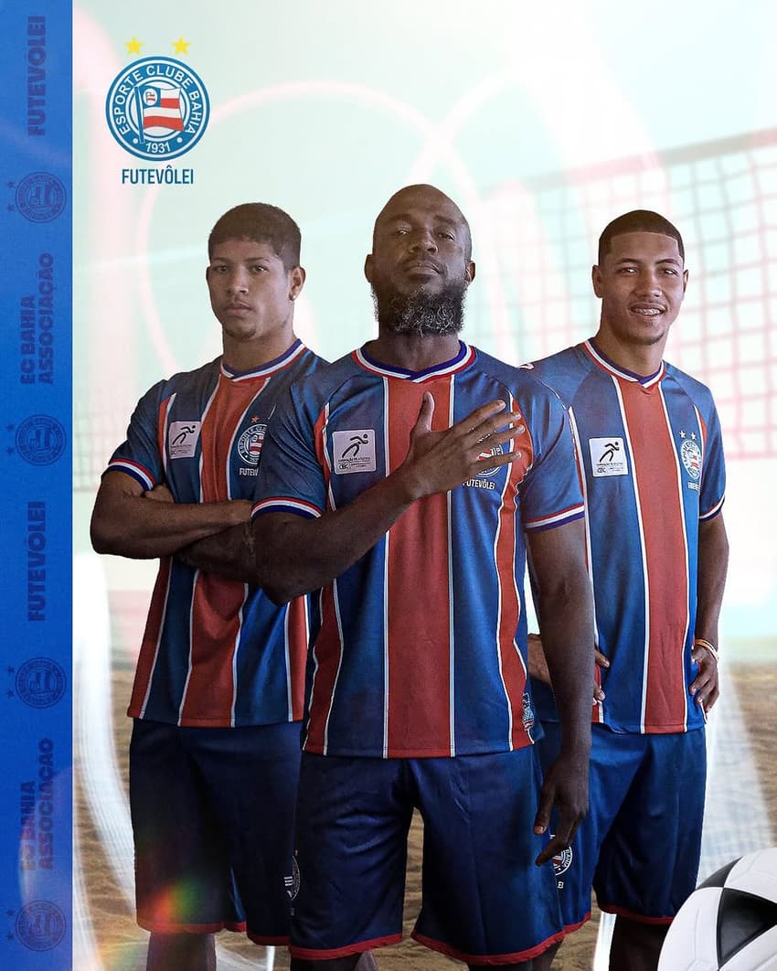 Novo uniforme do time de futevôlei do Bahia