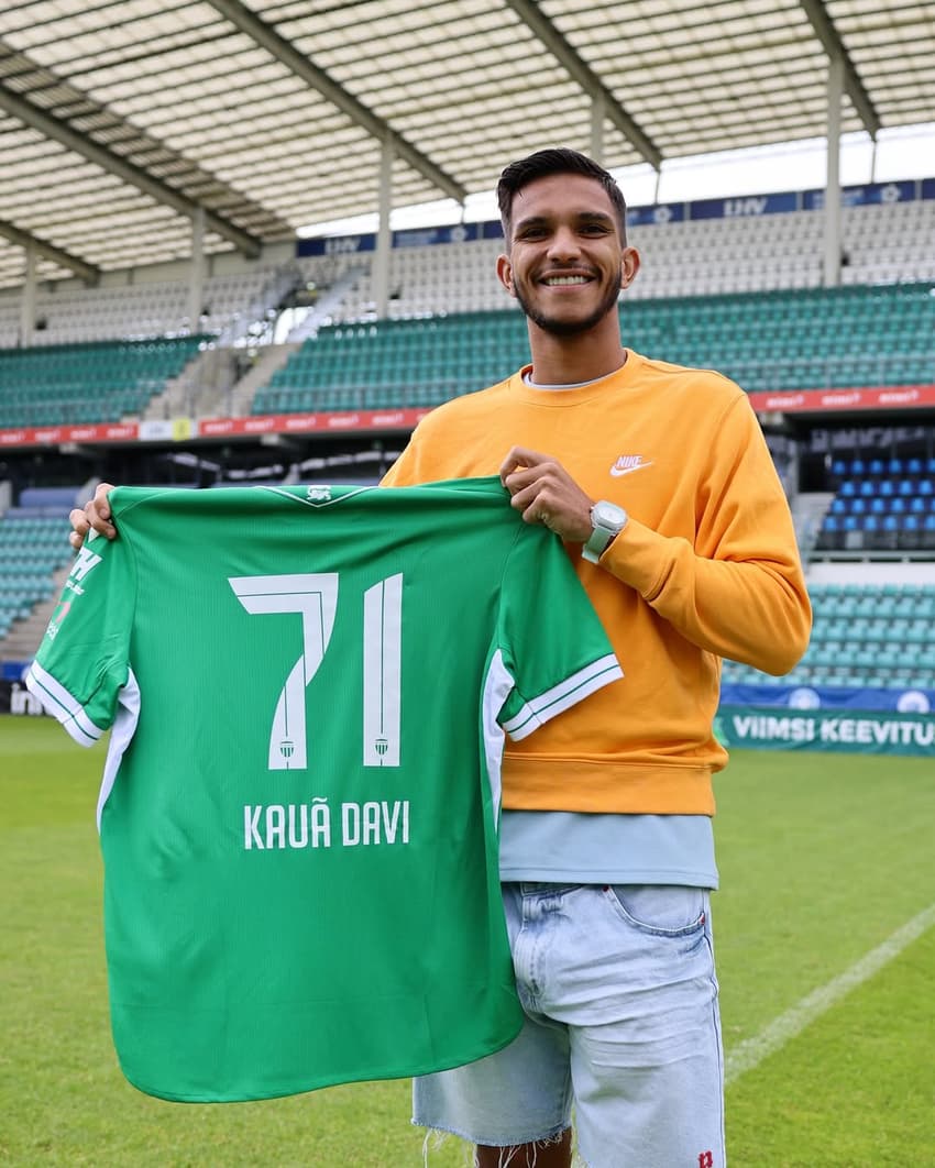Kauã Davi vai usar a camisa 71 no Levadia (Foto: redes sociais)