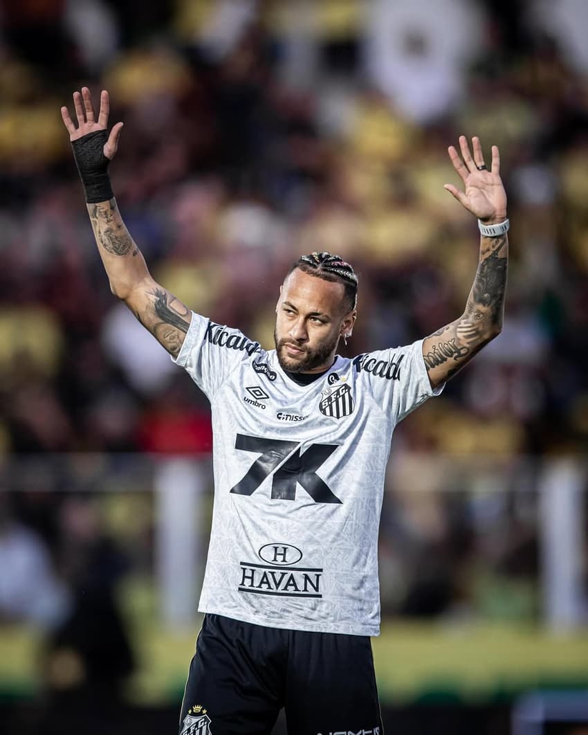 Neymar atuou por 90 minutos no duelo diante do Mirassol. (Foto: Divulgação/ Santos FC)