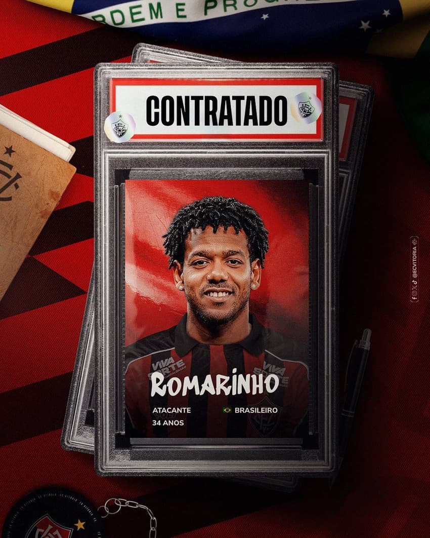 Romarinho é anunciado pelo Vitória (Foto: divulgação / EC Vitória)