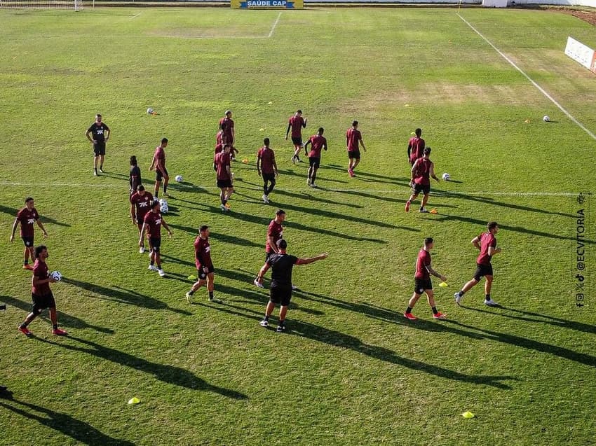Treino do Vitória em São José do Rio Preto (Foto: Victor Ferreira / EC Vitória)