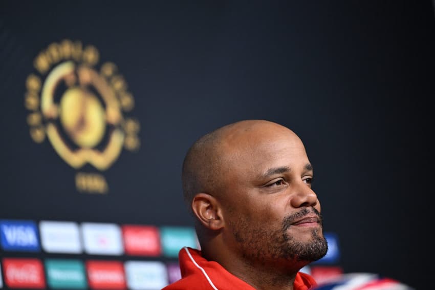 Técnico do Bayern, Kompany em coletiva durante o Mundial de Clubes