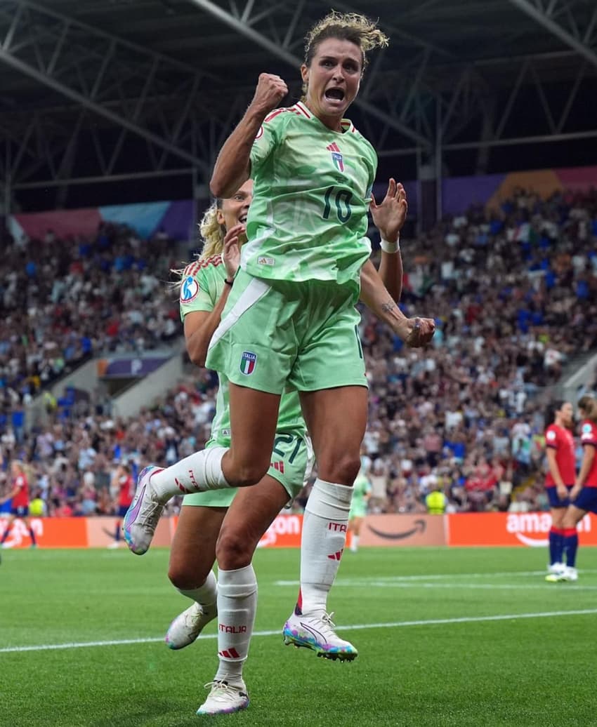 Itália está na semifinal da Eurocopa Feminina 2025. (Foto: Eurocopa/Divulgação)