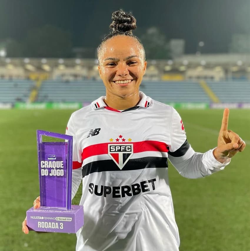 Atacante Day Silva está no São Paulo desde 2024. (Foto: Reprodução/Redes sociais)
