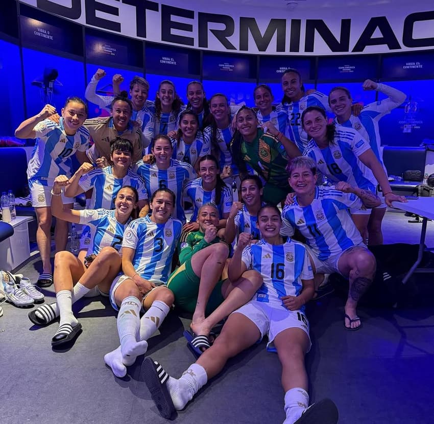 Argentina é a primeira seleção classificada ao mata-mata da Copa América Feminina. (Foto: AFA/Reprodução)