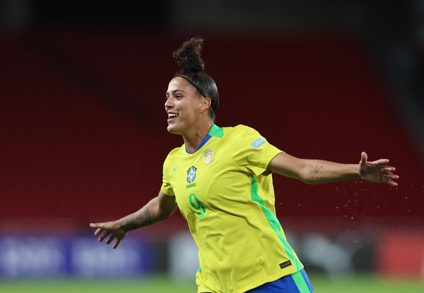 Amanda Gutierres marcou dois gols na vitória do Brasil contra o Uruguai. (Foto: Lívia Villas Boas / CBF)