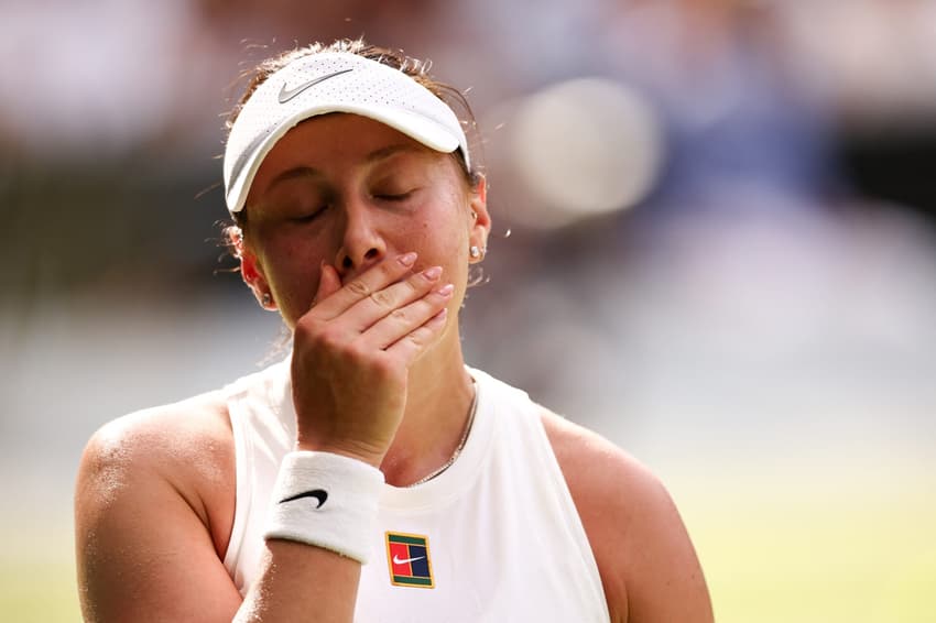 Amanda Anisimova desabafou após a final de Wimbledon