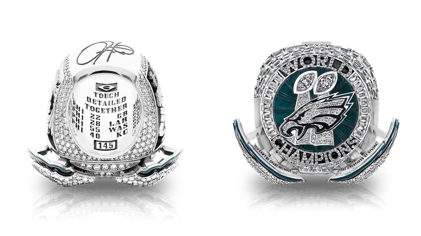Anel de campeão do Super Bowl LIX do Philadelphia Eagles Brasil