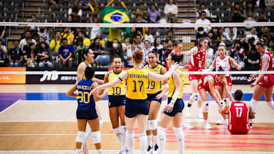 Brasil 3 x 1 Polônia, pela terceira etapa da VNL feminina (Foto: Divulgação/Volleyball Wolrd)
