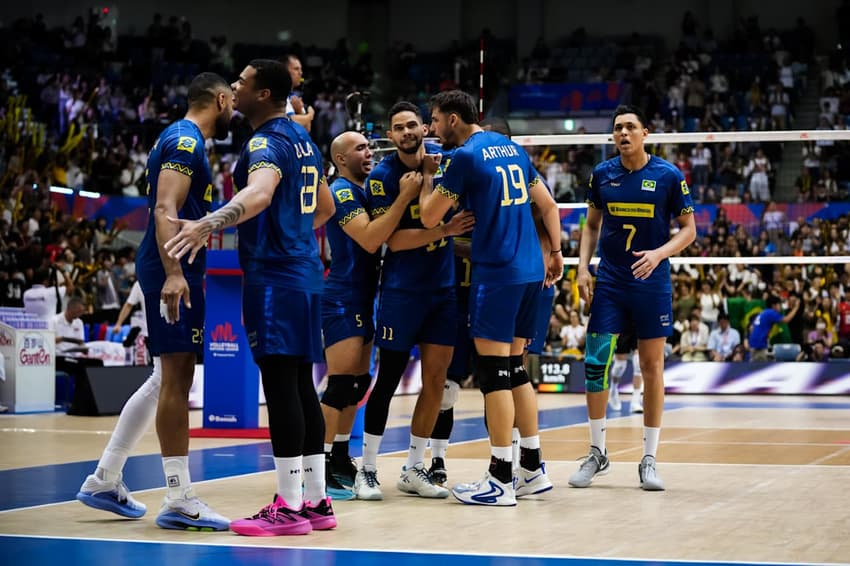 O Brasil venceu a Turquia por 3 sets a 1 pela VNL Masculina (Foto: Divulgação/Volleyball World)