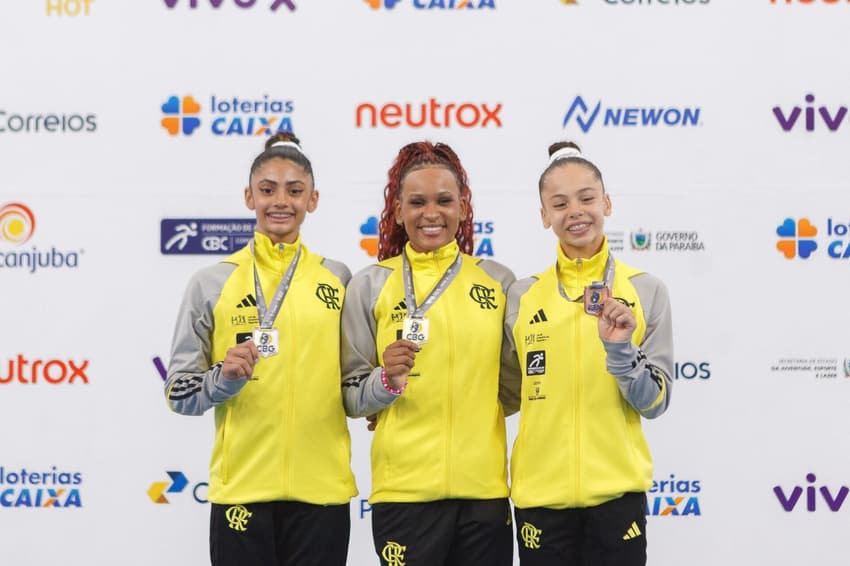 Campeonato Brasileiro de Ginástica Artística em 2024 teve medalha para Rebeca Andrade (Foto: Divulgação / CBG)