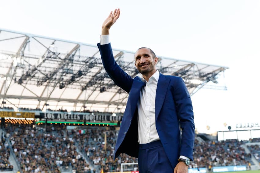 Chiellini no estádio do LAFC (Foto: Reprodução/LAFC)