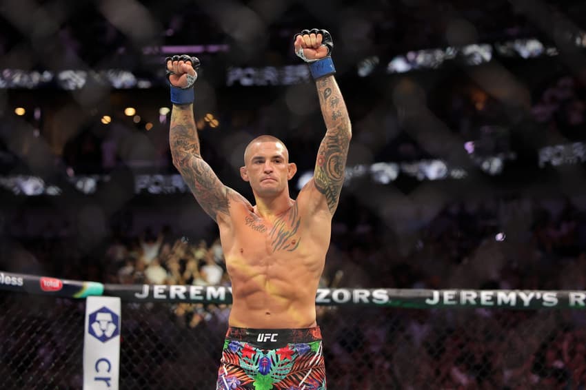 Dustin Poirier se despediu do MMA no UFC 318 (Foto: Jonathan Bachman/AFP)