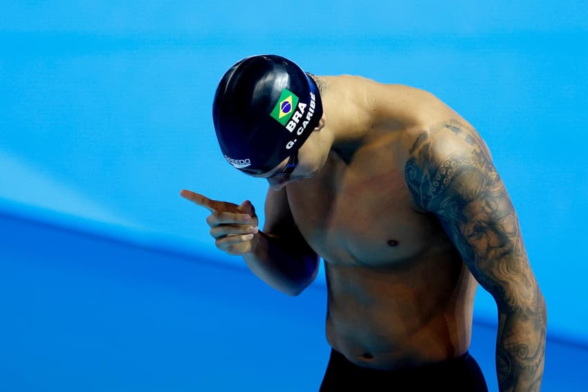 Guilherme Caribé no Mundial de Natação, em Singapura (Foto: Satiro Sodré / SSPress / CBDA)