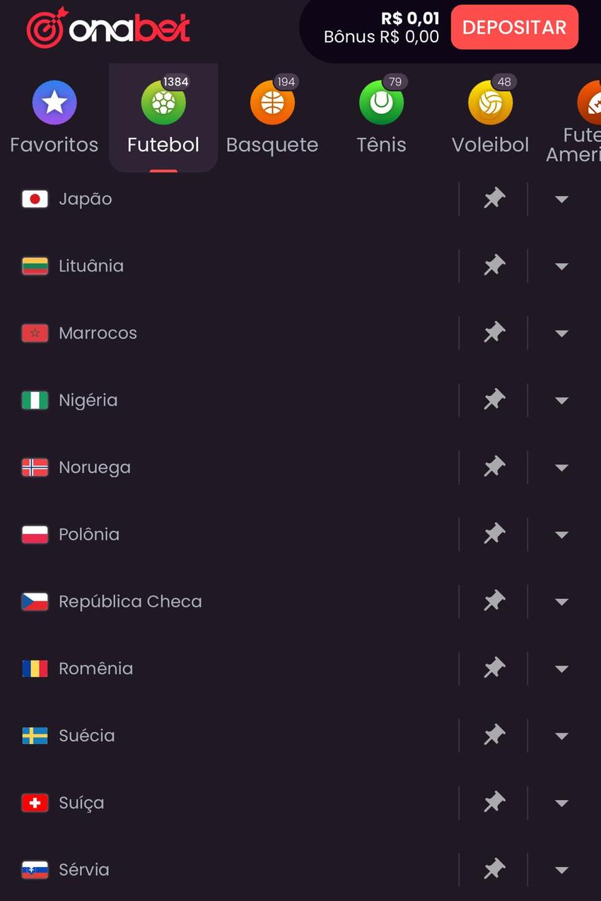 Captura de tela mostra ligas alternativas de futebol na Onabet Aposta