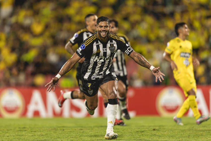 Hulk comemora gol no jogo do Atlético-MG contra o Bucaramanga pela Sul-Americana