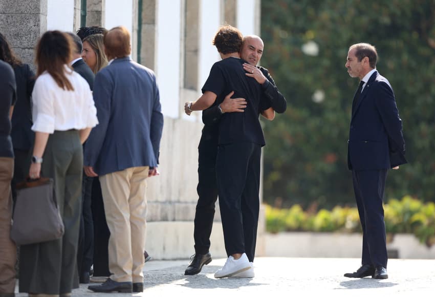 João Félix e Roberto Martínez - Funeral de Diogo Jota