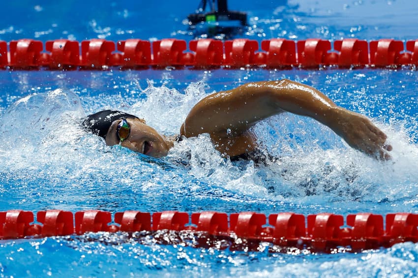 Maria Fernanda Costa, durante Campeonato Mundial de Esportes Aquáticos 2025, nesta terça, 29. Foto: Satiro Sodré/CBDA