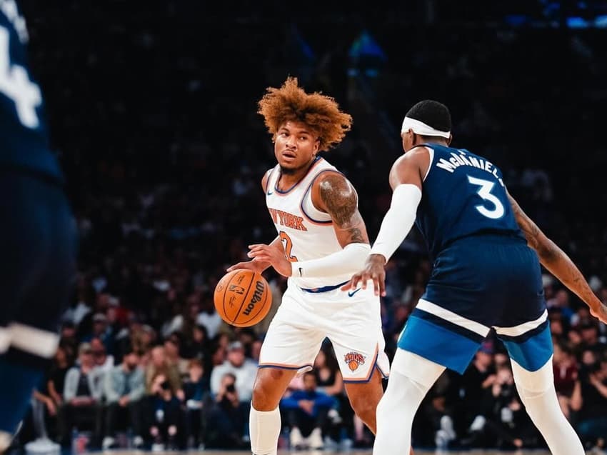 Miles McBride em ação pelo New York Knicks na NBA (Foto: Reprodução/Instagram: @deucemvb11)