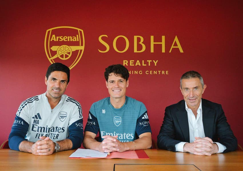 Norgaard em sua apresentação no Arsenal (Foto: Reprodução/Arsenal)