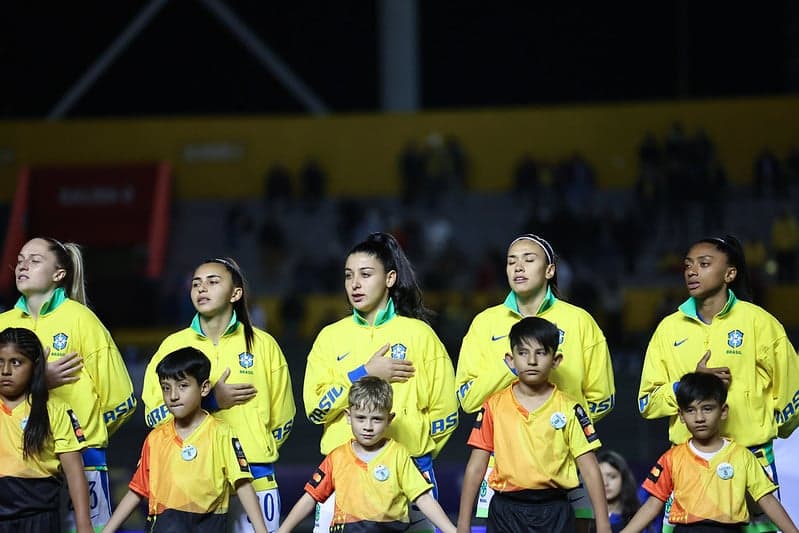 Seleção brasileira feminina em jogo da Copa América (Foto: Lívia Villas Boas / CBF)