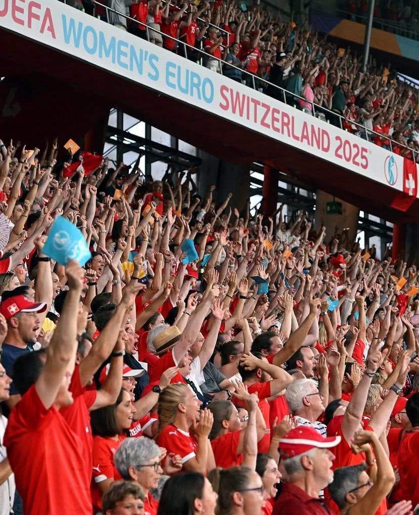 Mais de 34 mil torcedores acompanharam Suíça x Noruega pela Eurocopa Feminina. (Foto: Suíça/Divulgação)