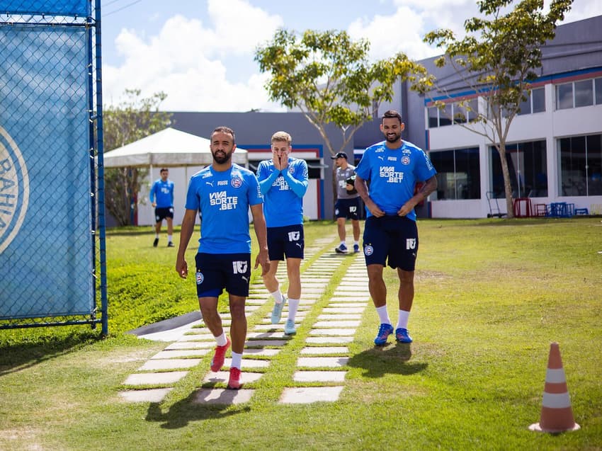 Jogadores do Bahia em treino no CT Evaristo de Macedo (Foto: Letícia Martins / EC Bahia)