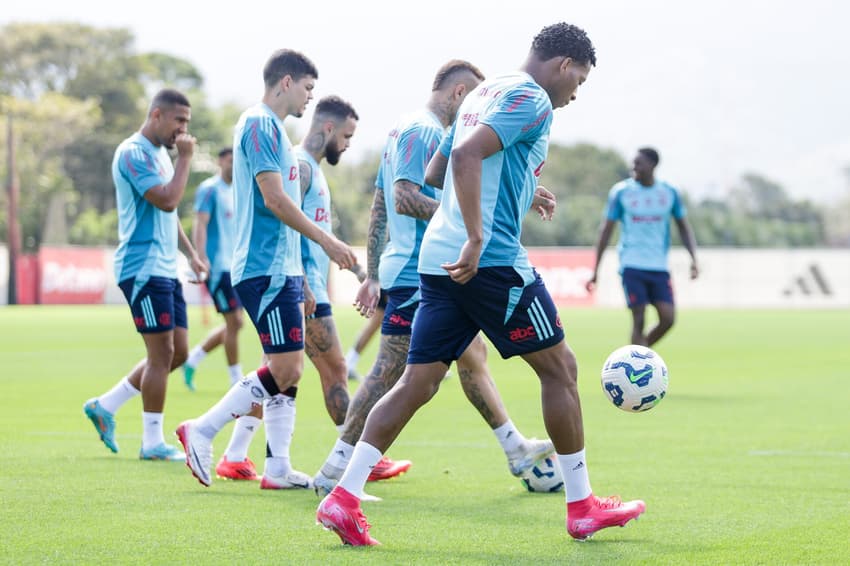 Treino do Falmengo no Ninho de Urubuo (Foto: Gilvan de Souza/Flamengo)