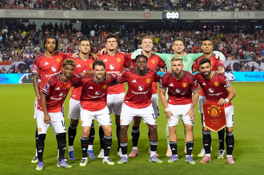 Com gols de Bruno Fernandes e Mason Mount, o Manchester United empatou em 2 a 2 com o Everton no último jogo da Premier League Summer Series (Foto: Patrick McDermott / GETTY IMAGES NORTH AMERICA / Getty Images via AFP)