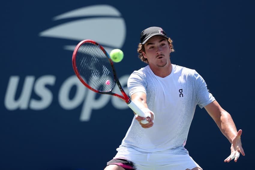 João Fonseca na estreia do US Open (Foto: Al Bello/Getty Images/AFP)