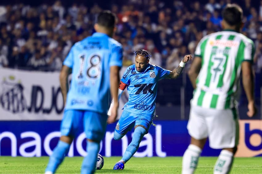 Neymar marcou dois gols na vitória por 3 a 1 do Santos diante do Juventude, no Morumbis. (Foto: Marcello Zambrana/AGIF)