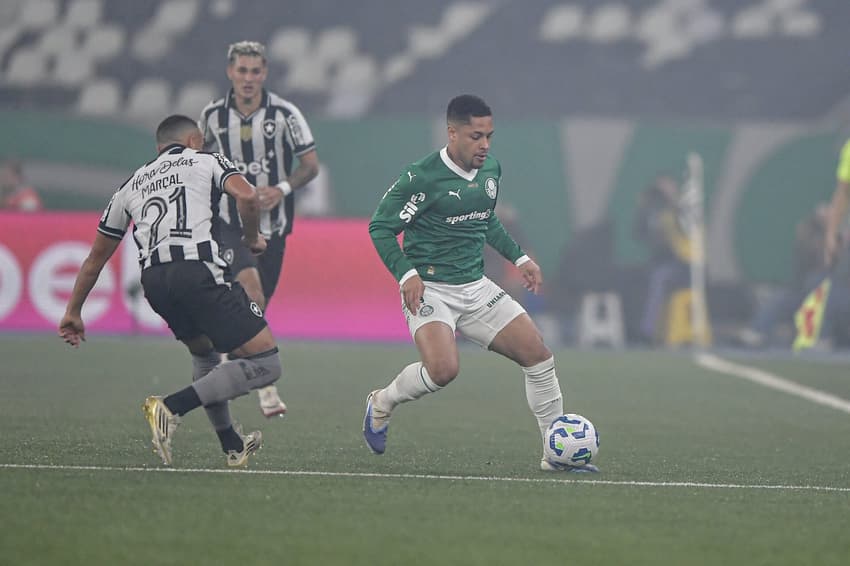 Vitor Roque em Botafogo x Palmeiras (Foto: Thiago Ribeiro/AGIF)