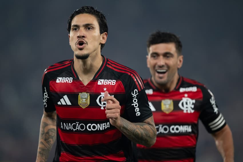 Flamengo comemora gol diante do Vitória no Maracanã (Foto: Jorge Rodrigues/AGIF)