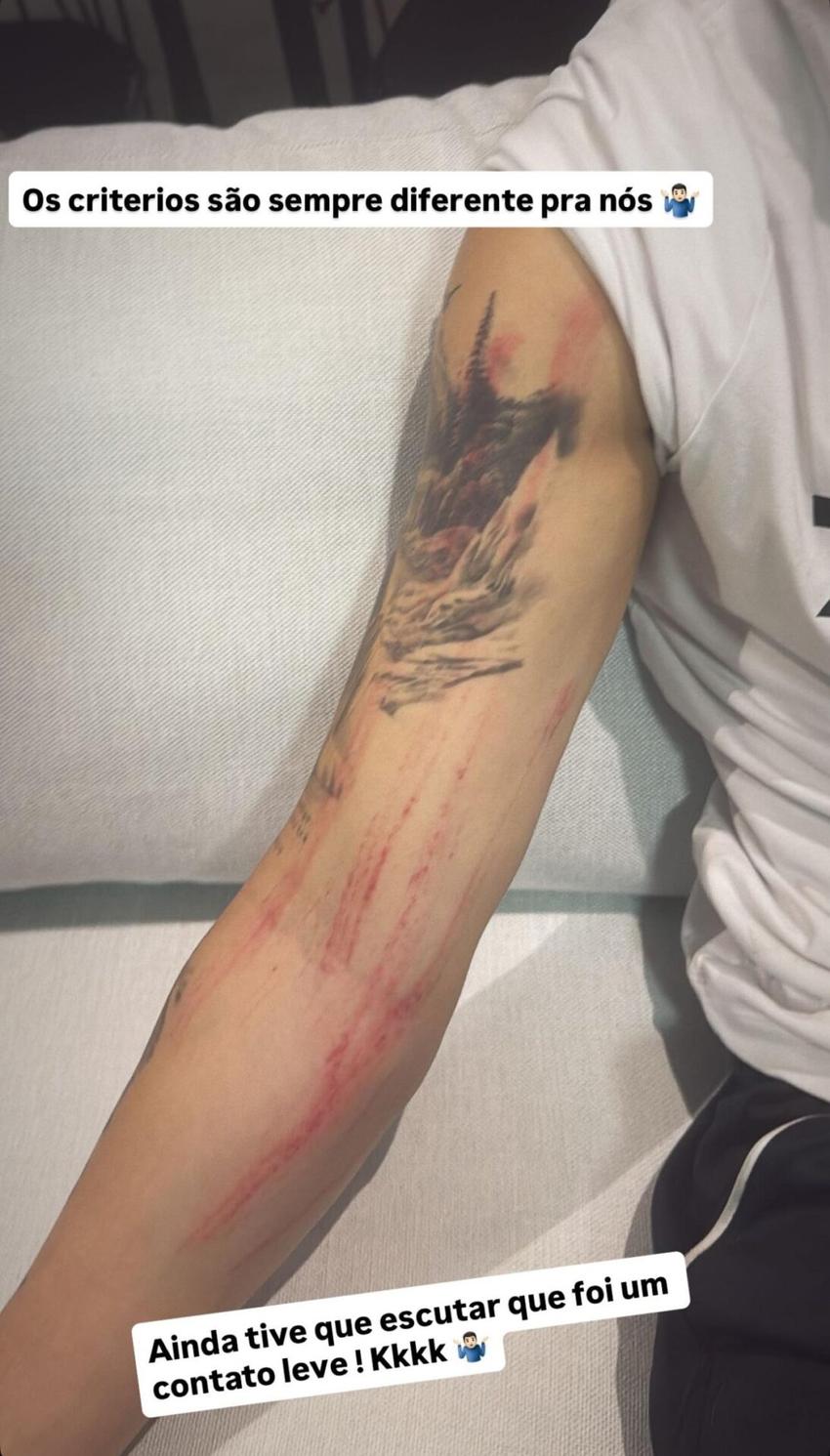 O goleiro Gabriel Brazão também reclamou da arbitragem. (Foto: Divulgação/ Instagram)