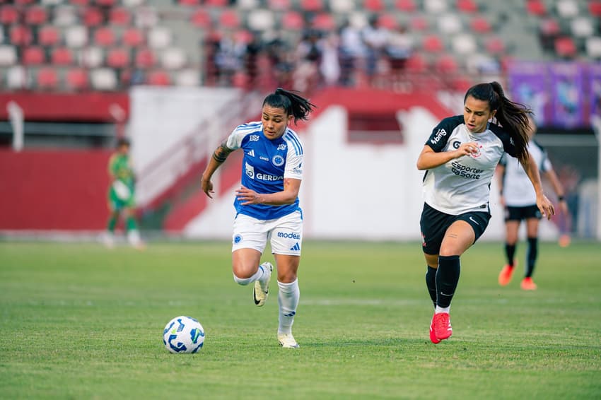 Corinthians e Cruzeiro fizeram jogo equilibrado na Copa do Brasil Feminina. (Foto: CBF/Divulgação)