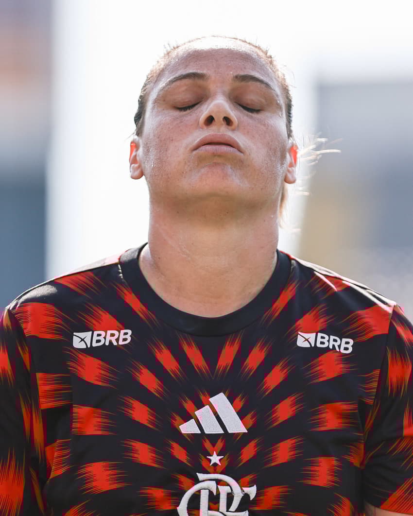 Gláucia na semifinal do Brasileirão Feminino entre Flamengo e Palmeiras (Foto: Rebeca Reis/CBF)