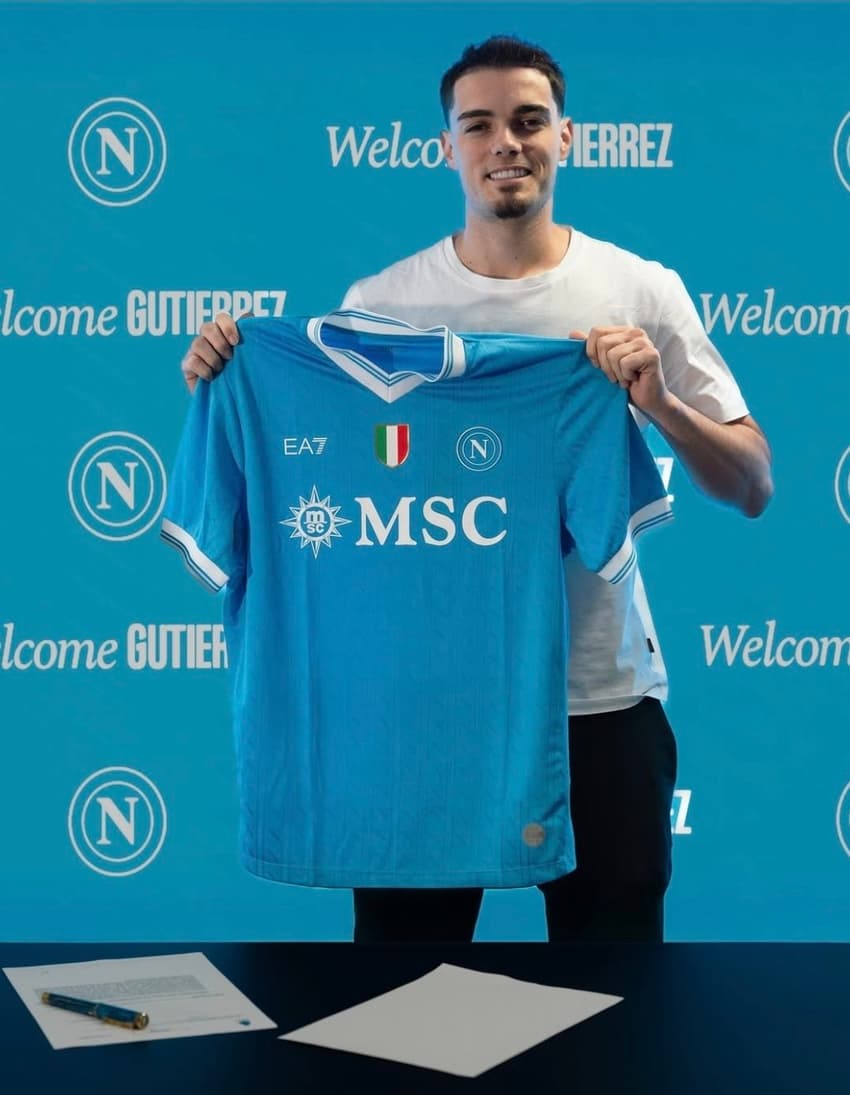 Miguel Gutierrez, revelado pelo Real Madrid, anunciado como o novo reforço do Napoli (Foto: Reprodução/X)