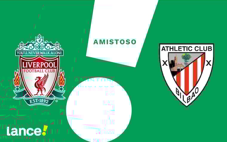 Liverpool x Athletic Bilbao se enfrentam em jogo válido por amistoso de pré-temporada (Arte: Lance!)