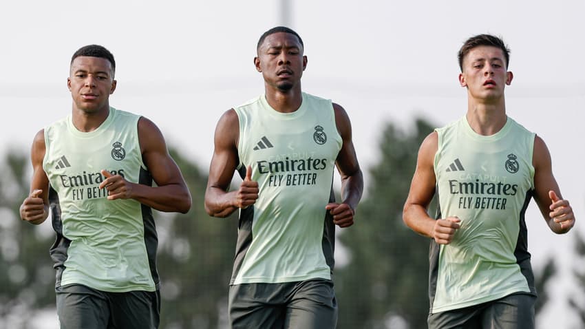 Mbappé, Alaba e Arda Güler treinam pelo Real Madrid