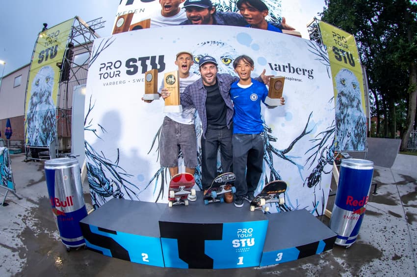 Pódio do Skate Park masculino no STU Pro Tour (Foto: Julio Detefon / STU)